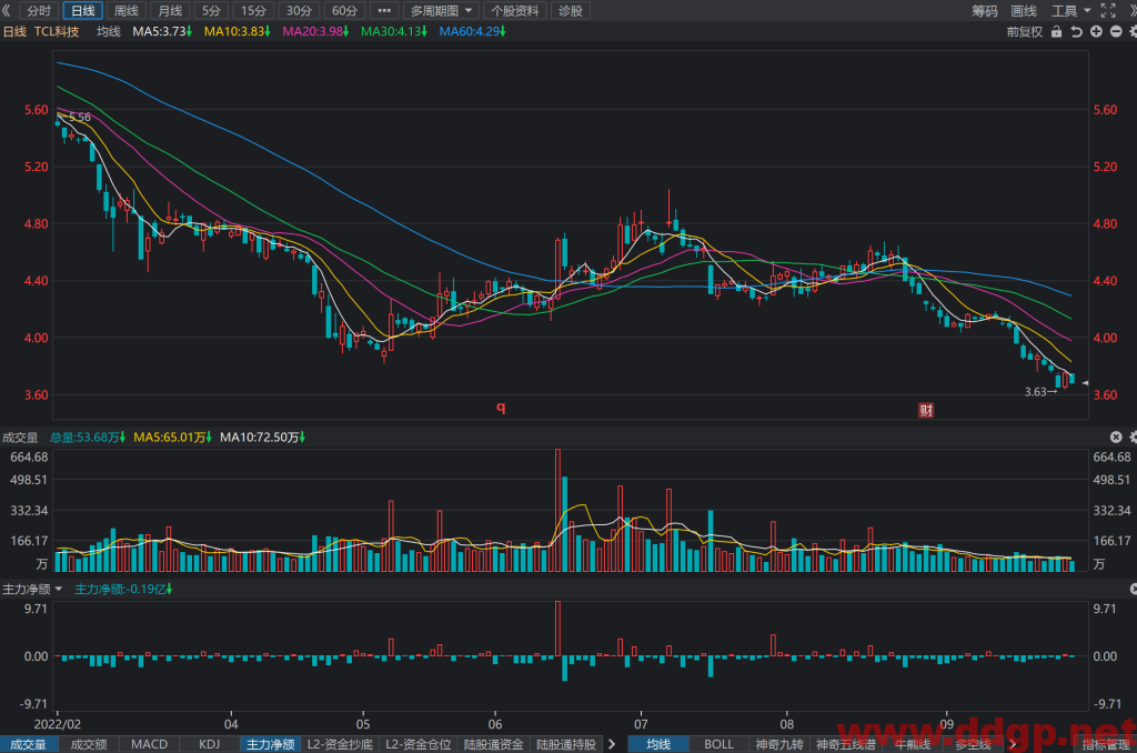 TCL科技过去一年的股价表现